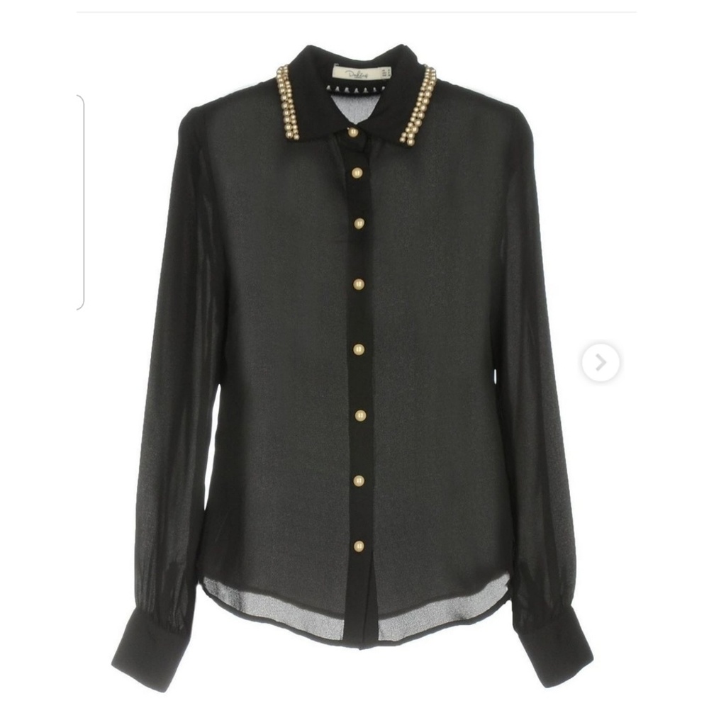 Darling London Black Blouse NWT